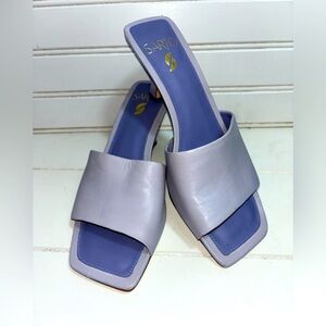 SARTO By Franco Sarto Purple Heels with Modern Square-Toe Design
